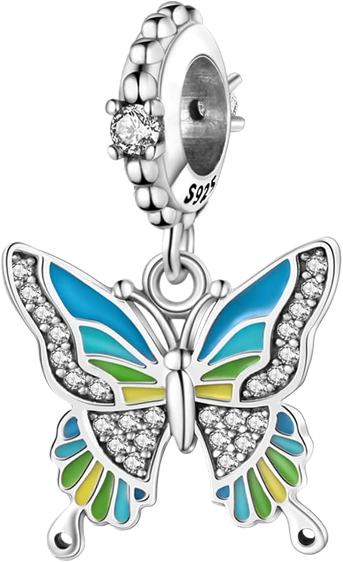 MULA 925 Sterling Silver Charms for Bracelets and Necklaces Family Letters Dangle Pendants Airplane Travel Beads Family Tree Jewelry Charms for Women - Image 1